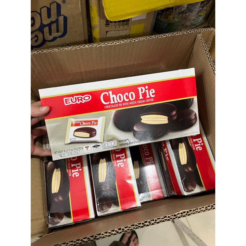 Bánh Chocopie Euro Thái Lan hai vị 12 cái/hộp- 216g