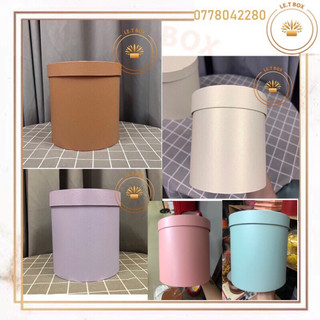 Hộp trụ cắm hoa_mẫu hộp trơn size 16cm, 18cm,20cm