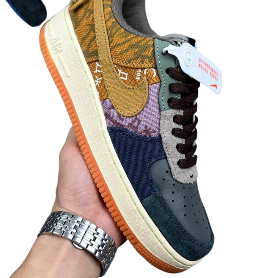 Giày Sneaker Air Force 1 Low Travis Scott OG Brown -Hàng Chuẩn Từ Cao Cấp-Like.Auth Full Bill Box Hãng Neww