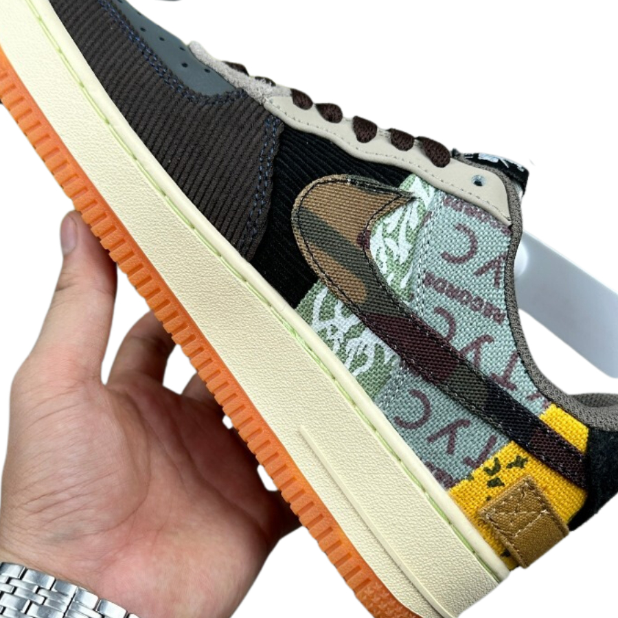 Giày Sneaker Air Force 1 Low Travis Scott OG Brown -Hàng Chuẩn Từ Cao Cấp-Like.Auth Full Bill Box Hãng Neww