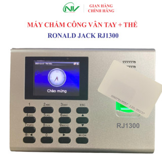 Máy chấm công vân tay Ronald Jack RJ1300, hàng chính hãng, tặng phần mềm tiếng Việt