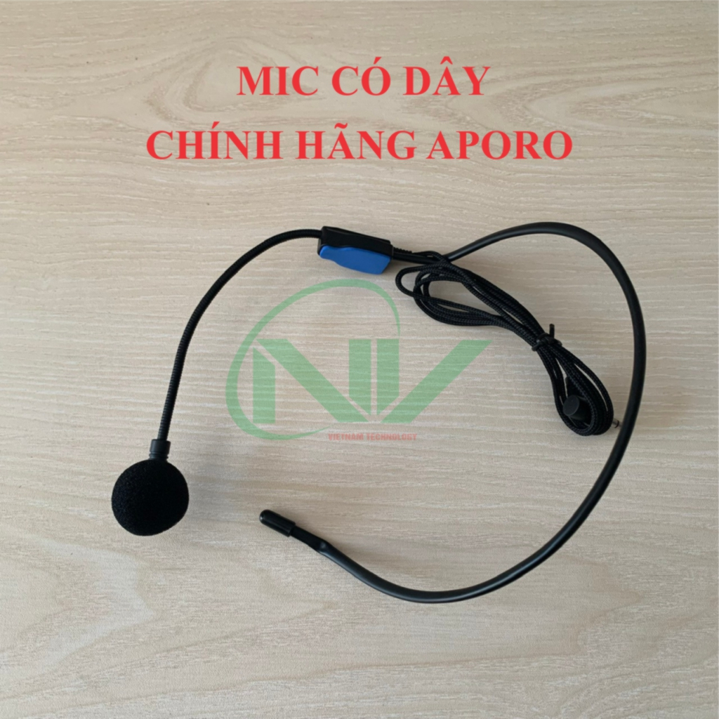 Mic trợ giảng có dây chính hãng Aporo, mic trợ giảng cao cấp dùng được cho tất cả các máy trợ giảng
