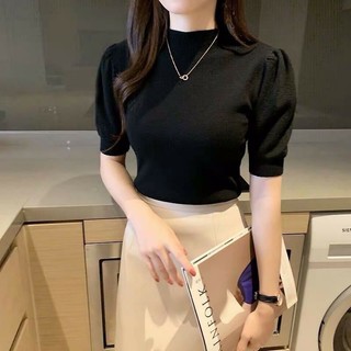 Áo len mịn cổ lọ 3 phân tay bồng lỡ - Có kèm hình ảnh thật ấm áp sang trọng