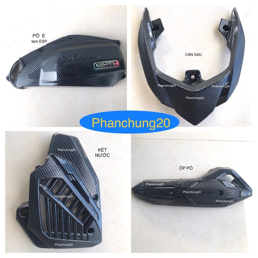 AB 2016 2017 2018 2019COMBO ỐP PHỤ KIỆN TRANG TRÍ DÙNG CHO ĐỜI XE AB (CHE PÔ,BẦU E,KÉT NƯỚC,TAY DẮT)