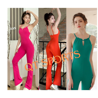 Jumpsuit tập gym yoga- Bộ tập yoga jumpsuit ống loe - Bộ jum liền thân tôn dáng