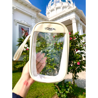 Túi nhựa trong phối da loreal màu kem