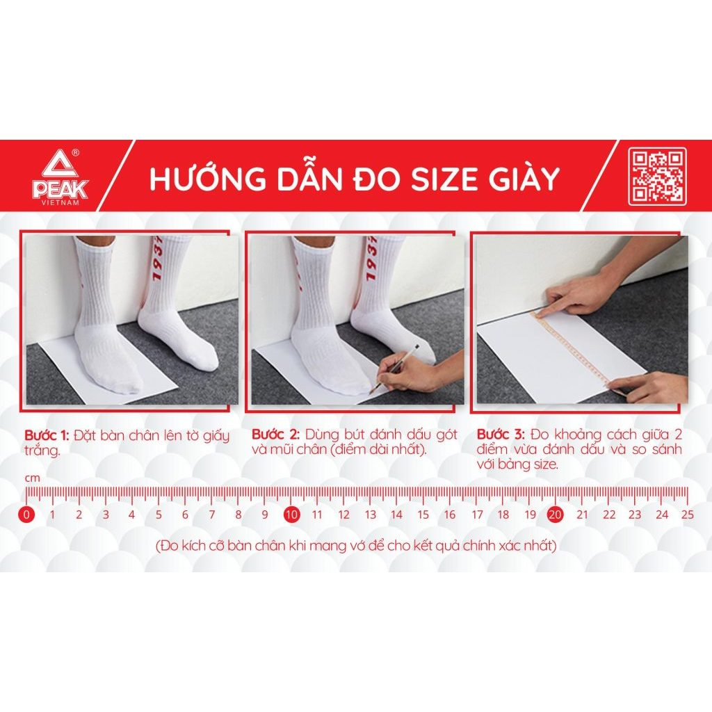 Giày Sneaker Thể Thao Nam PEAK Casual Fashion Mid Top mã ET33497B