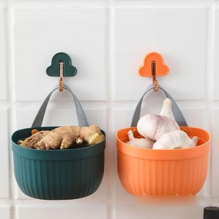 Giỏ treo tường đựng hành tỏi mẫu mới, giỏ treo tường đựng đồ