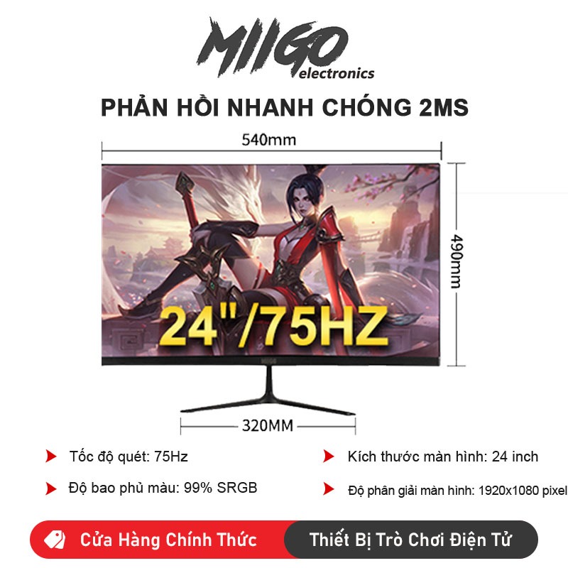 Màn hình gaming hãng bảo hành Màn Hình 22|24|27 inch Màn Hình Vi Tính, Mở Rộng 60hz-144hz
