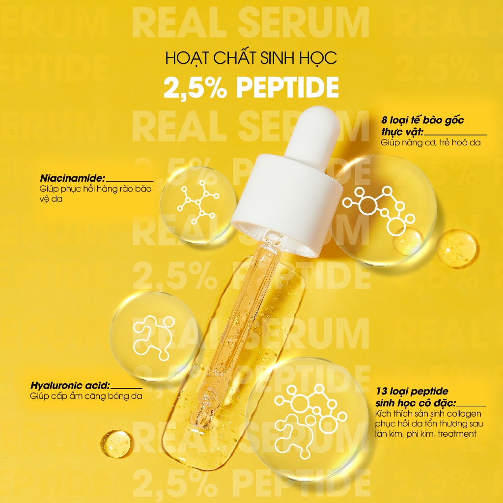 Serum Phục Hồi Trẻ Hoá Da 2,5% Peptide Sinh Học Neogen Dermalogy Real Peptide Serum 30ml