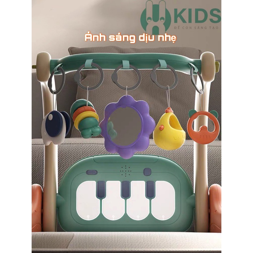 Thảm đạp nhạc, thảm nhạc nằm chơi cho bé sơ sinh đa năng kết hợp xe tập đi 3in1 có phím đàn piano cho trẻ em