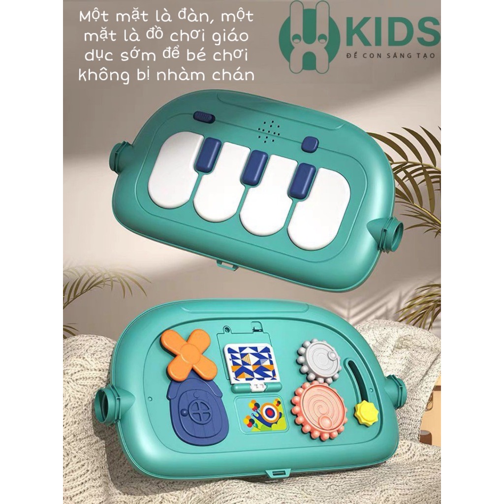 Thảm đạp nhạc, thảm nhạc nằm chơi cho bé sơ sinh đa năng kết hợp xe tập đi 3in1 có phím đàn piano cho trẻ em