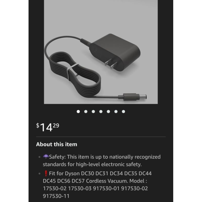 Sạc pin Dyson DC35 DC45 220V DC30 DC31 DC44 DC56 DC57