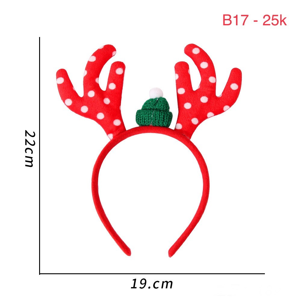 Bờm Tóc Sừng Hiêu Tuần Lộc Giáng Sinh Đáng Yêu Dành Cho Bé  - Quà Tặng Giáng Sinh