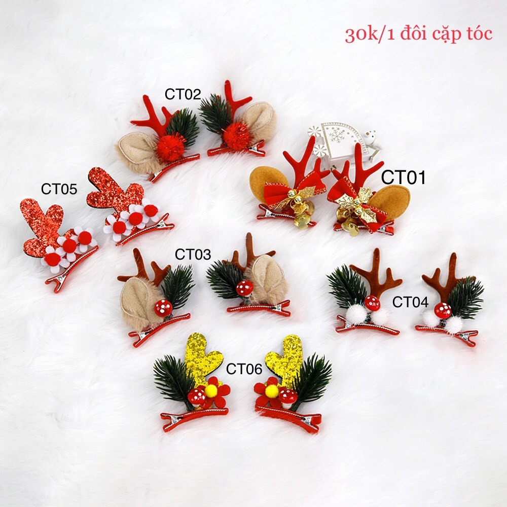 Kẹp Tóc Giáng Sinh Đáng Yêu Dành Cho Bé  - Quà Tặng Giáng Sinh