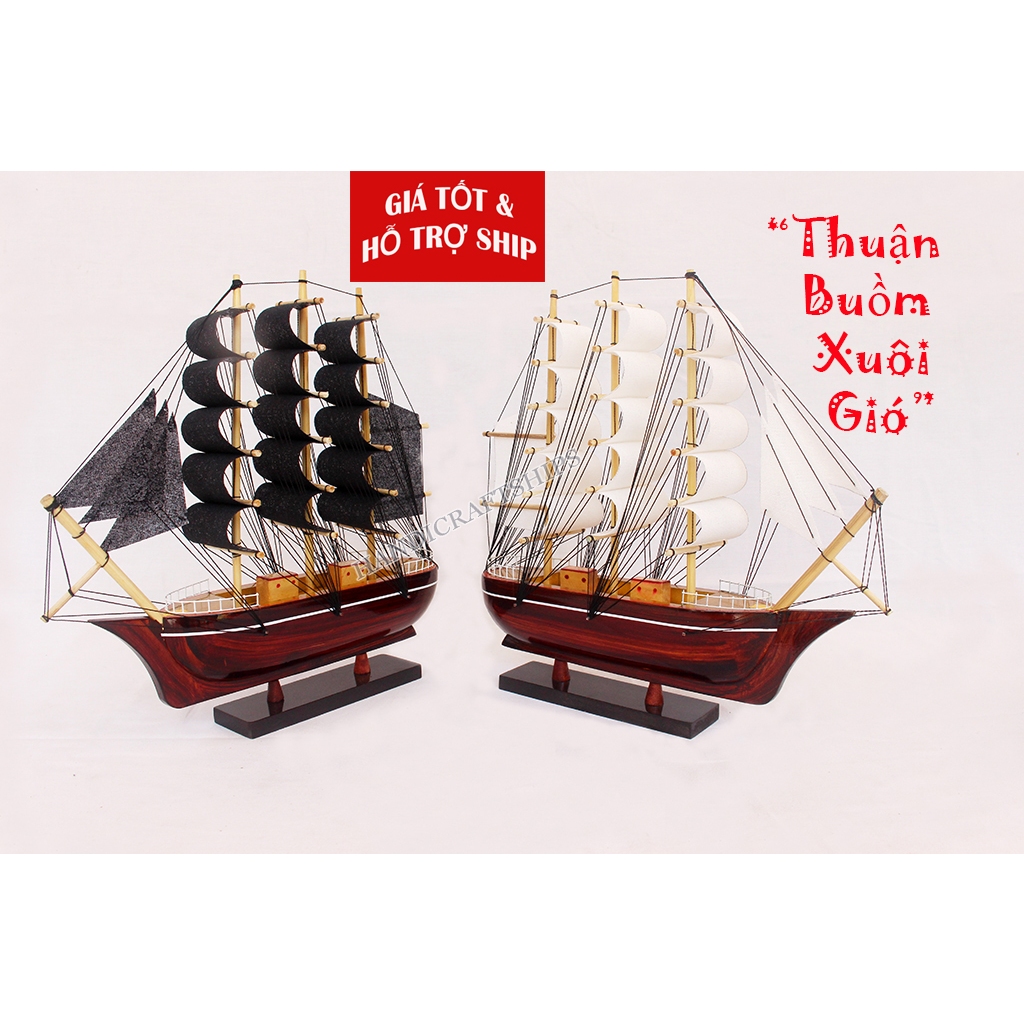 Combo 2 thuyền buồm mini 25cm (ko cần lắp ráp)