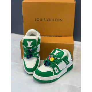 Giày thể thao Sneaker Lv charm Xanh lá Scap