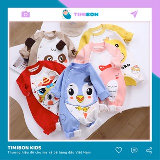 [ Tặng Kèm Mũ ] Quần Áo Trẻ Em Bộ Body Dài Tay Cho Bé Trai Bé Gái Trẻ Sơ Sinh Đến 12kg - [BDD27]