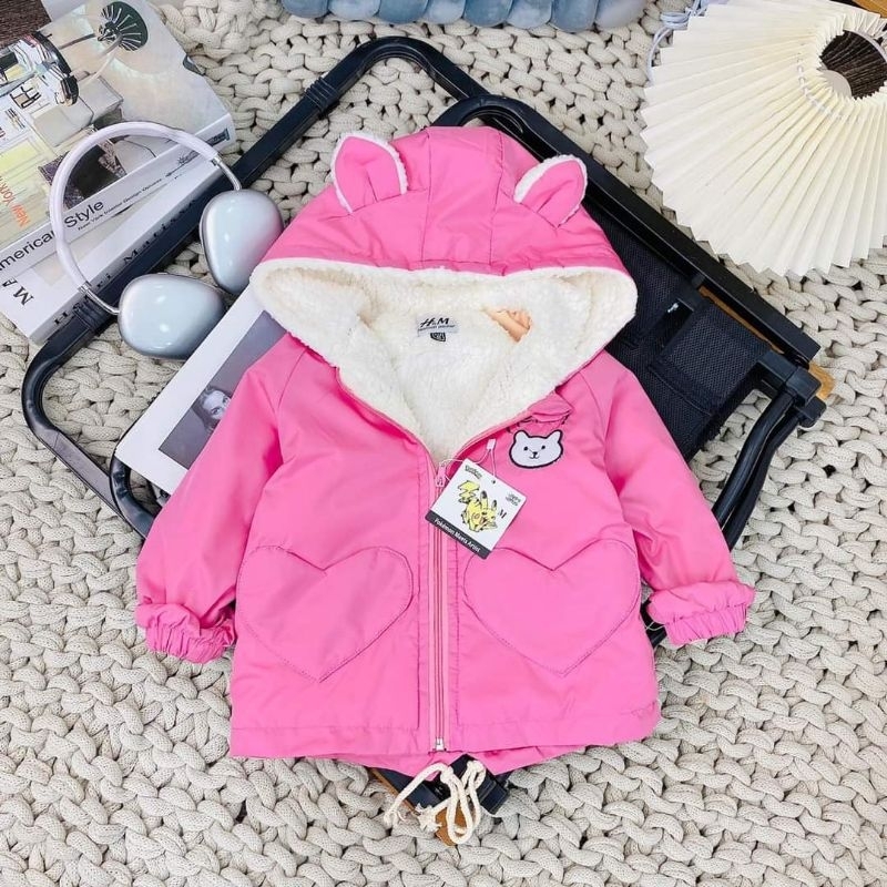 Áo khoác gió nót lông cừu dày dặn size 8_26kg