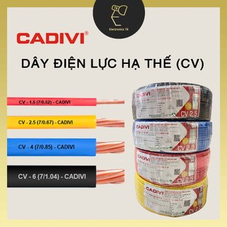 Dây điện đơn, vỏ nhựa mềm cadivi - bán lẻ theo mét