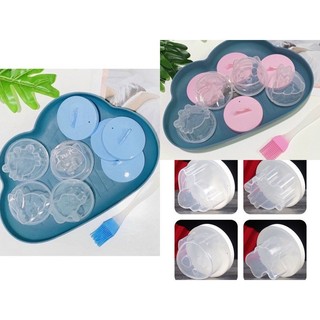 Khuôn hấp bánh cho bé, khuôn hấp trứng cho bé tặng chổi quét dầu