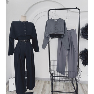 Set sơ mi tay dài + quần short trắng