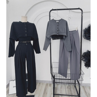 Set sơ mi tay dài + quần short trắng