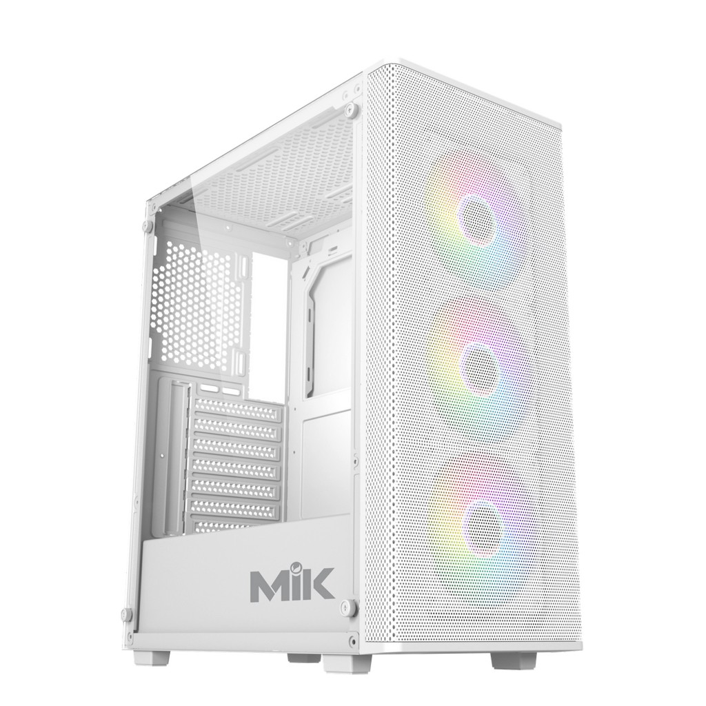 Vỏ Case máy tính MIK AION 3FA Black sẵn 3 Fan RGB- Hàng chính hãng - Giá siêu rẻ