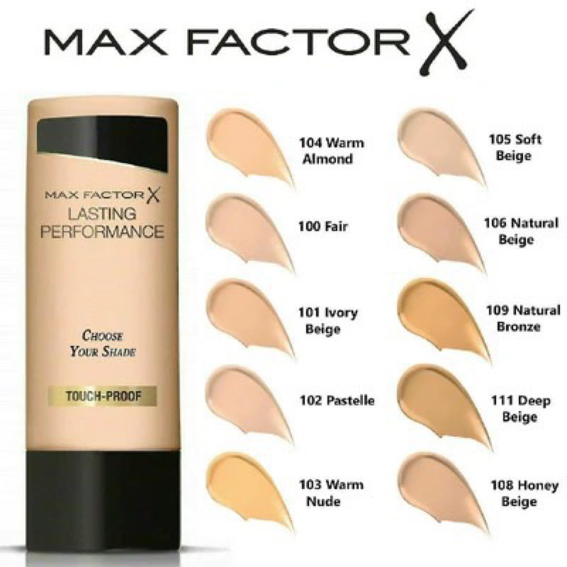Kem nền Max Factor Lasting Performance Foundation Touch-Proof 104 warm Almond 35ml