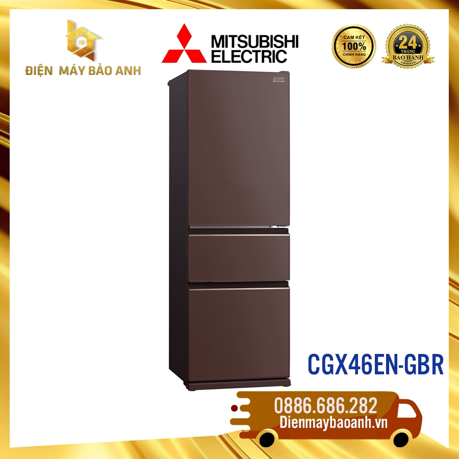 Tủ lạnh Mitsubishi 365 lít MR-CGX46EN-GBR-V, Bảo hành chính hãng 24 tháng tại nhà