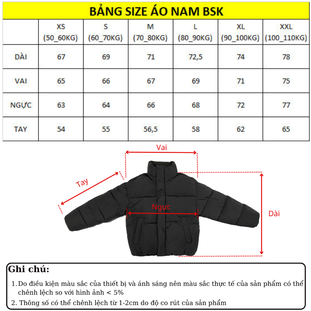 Áo phao nam 2022 đủ màu, áo khoác nam trần bông chuẩn auth.