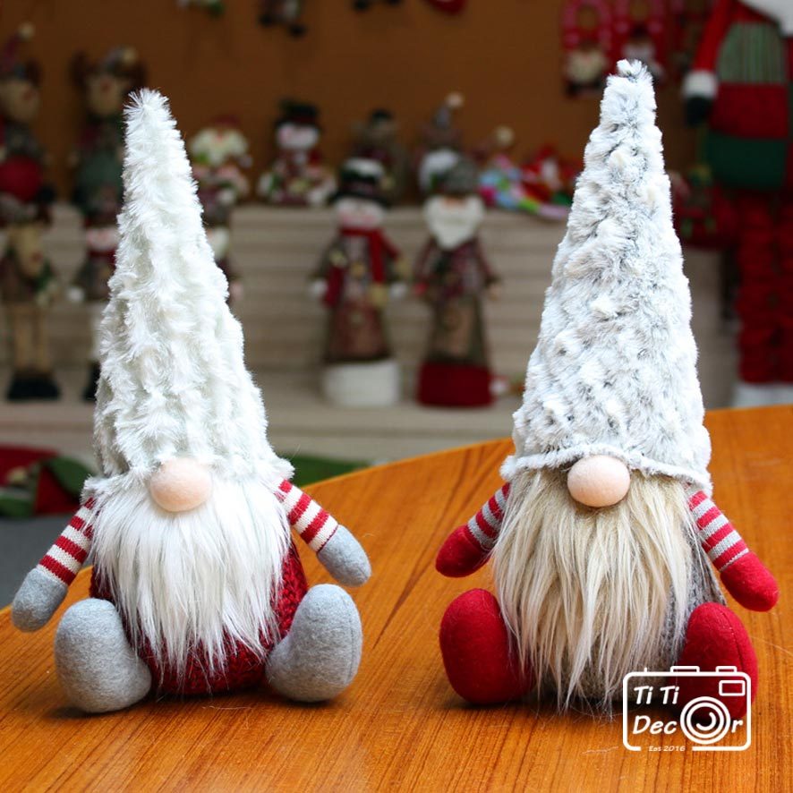 Tuần Lộc Nhung Hươu Trang Trí Noel TiTi Decor, Mô Hình Nhồi Bông Trang Trí Noel