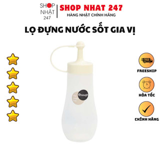 [Hỏa Tốc HN] Bình đựng gia vị, nước sốt, nước tương Enough 250ml Màu trắng Nội địa Nhật Bản