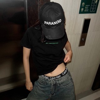 Medisn - nón lưỡi trai paranoid black cap/ dis
