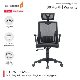 Ghế gaming, ghế công thái học văn phòng ergonomic e-dra eec218 - xoay 360 độ - chất liệu lưới - hàng chính hãng