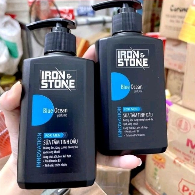 Dầu tắm gội Iron & Stone tinh dầu patchouli hương nước hoa cho nam