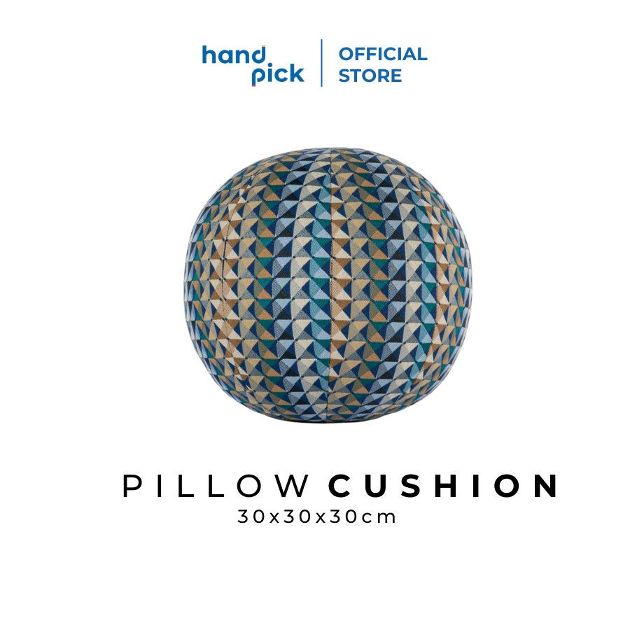 Gối trang trí CUSHION BALL Cao cấp độc đáo - hình tròn 30x30x30cm, vải hoa văn, ruột bông gòn - Handpick Concept