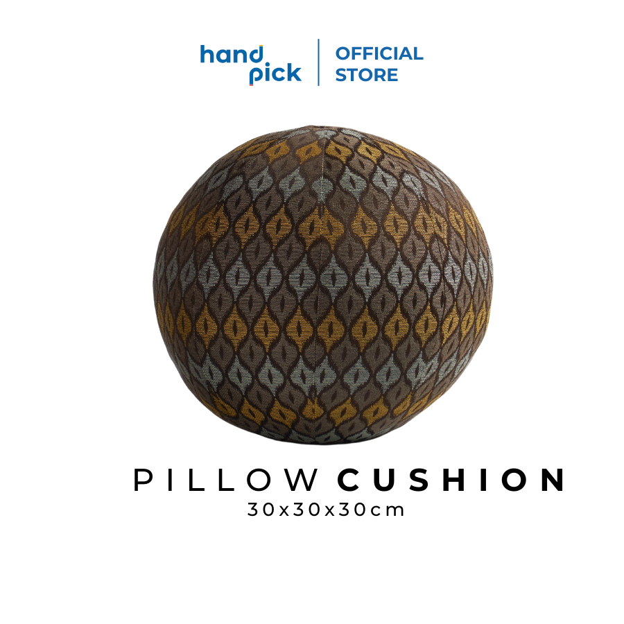 Gối trang trí CUSHION BALL Cao cấp độc đáo - hình tròn 30x30x30cm, vải hoa văn, ruột bông gòn - Handpick Concept