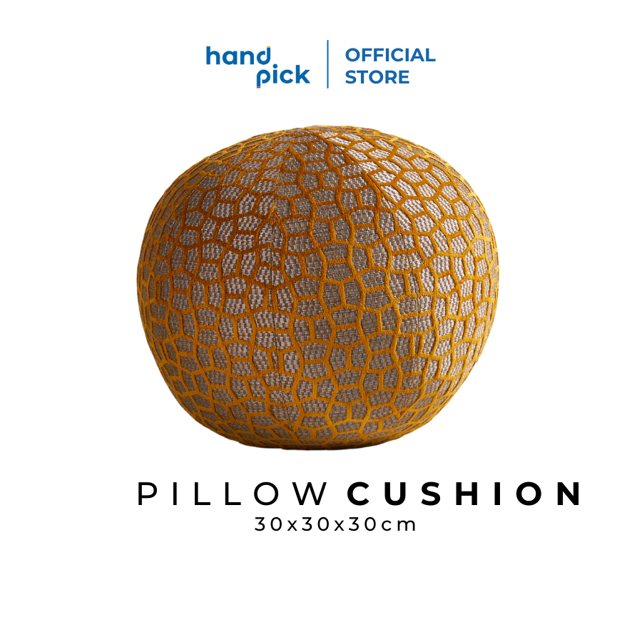 Gối trang trí CUSHION BALL Cao cấp độc đáo - hình tròn 30x30x30cm, vải hoa văn, ruột bông gòn - Handpick Concept