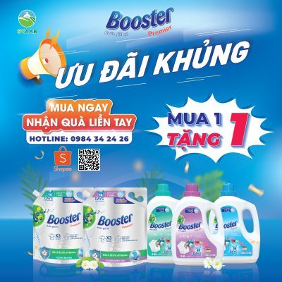 Nước Giặt Xả Booster Premier Quần Áo Thơm Tới 14 Ngày - Nước Giặt Có Khả Năng Làm Mềm Giữ Màu Vải