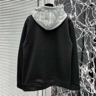 Áo Khoác Nỉ Mũ Xám Ce Lin áo khoác mũ chữ unisex