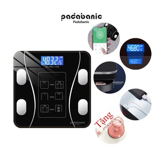 Cân Điện Tử Padabanic 202 Sạc Tích Điện Kết Nối Bluetooth Phân Tích Chỉ Số Cơ Thể