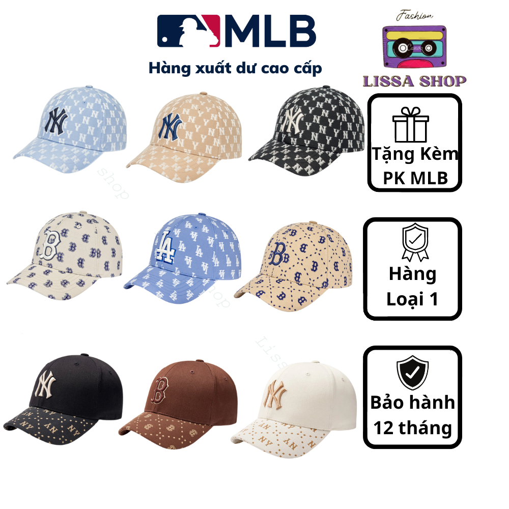 Mũ lưỡi trai monogram 3 màu xanh,be, đen đủ tag mac full box túi giấy chất liệu cao cấp