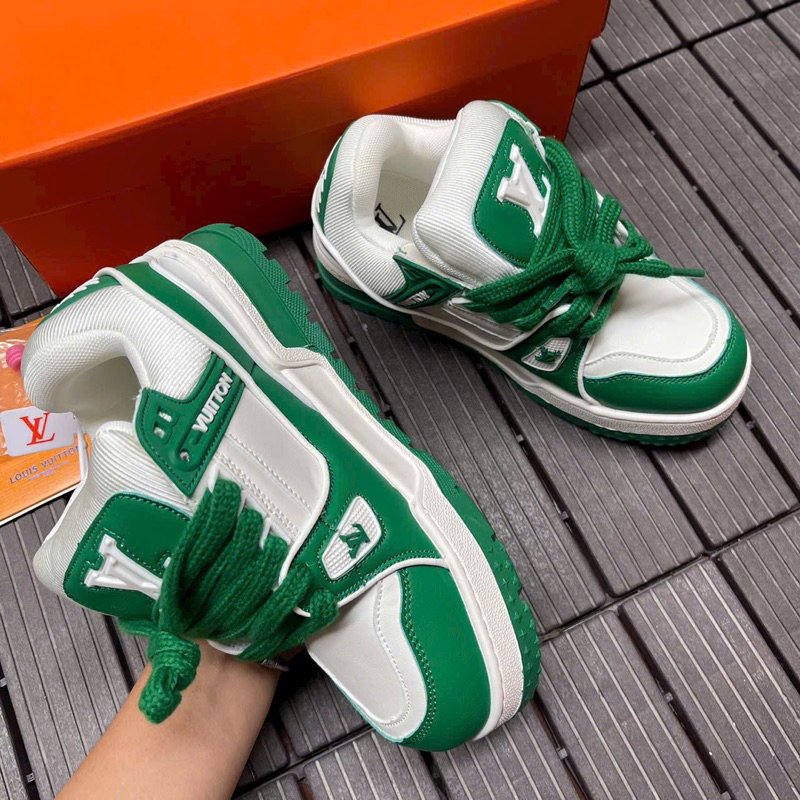 Giầy nam nữ LV maxi trainer xanh đen chất đẹp Fullbox