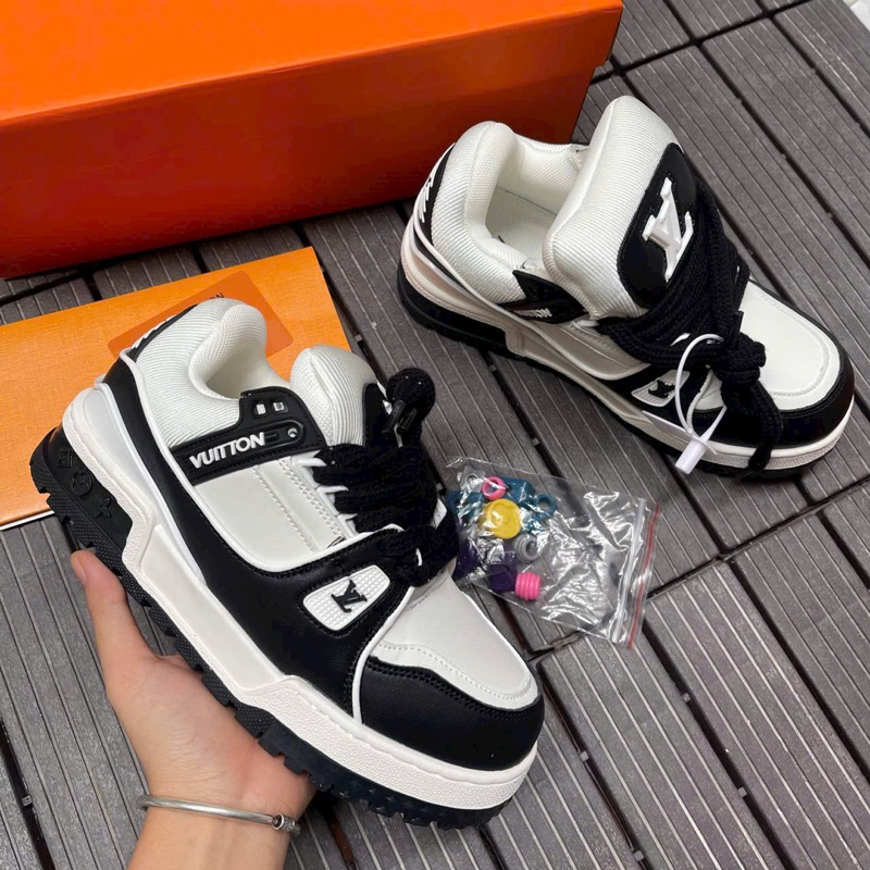 Giầy nam nữ LV maxi trainer xanh đen chất đẹp Fullbox