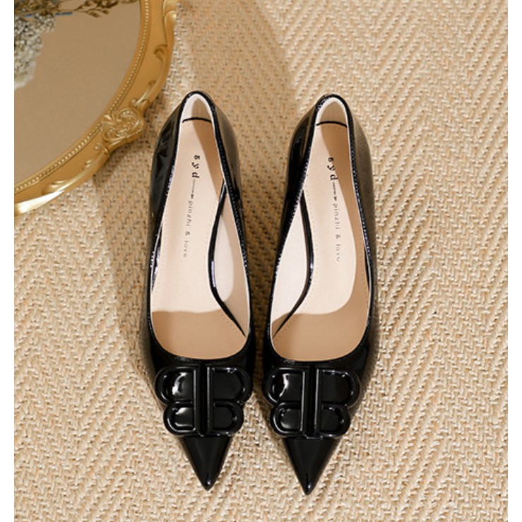 Giày Cao Gót Nữ Mũi Nhọn, Đế Nhọn Cao 6P Chất Liệu Da Bóng, Kiểu Dáng Trẻ trung- DA884