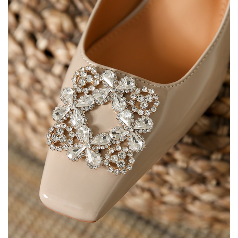 Giày Cao Gót Nữ Mũi Vuông , Giày Cao Gót Nhọn Cao 6P, Da Thật Mềm, Kiểu Dáng Trẻ Trung, Thoải Mái - DA880