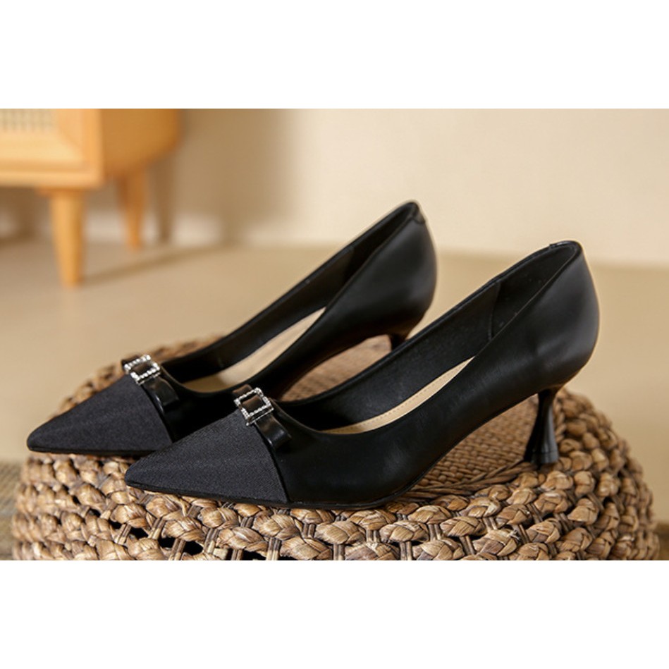 Giày Cao Gót Nữ Mũi Nhọn, Đế Nhọn Cao 5P, Chất Liệu Da Mềm, Kiểu Dáng Trẻ trung, Thoải mái-DA873