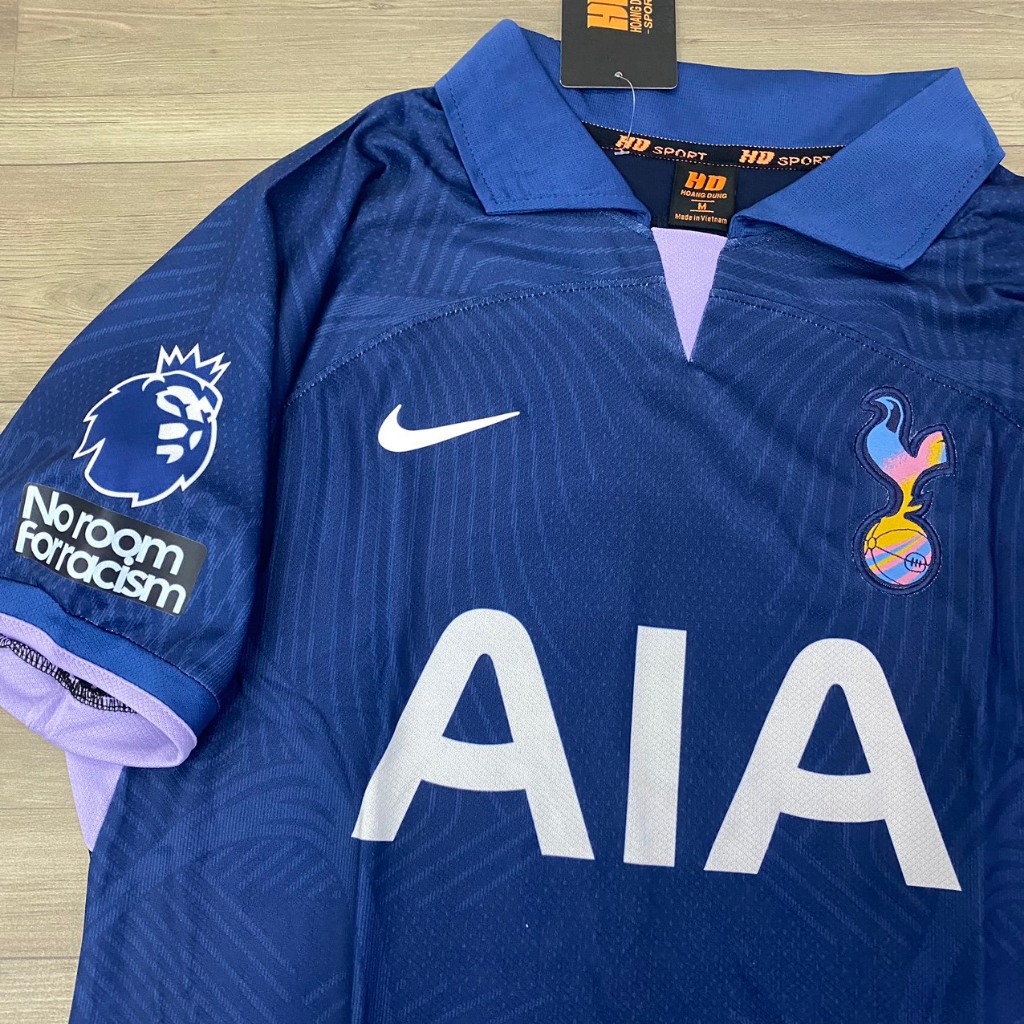 Bộ quần áo bóng đá Tottenham xanh đen  thun mà HD 2024-FLg No Room