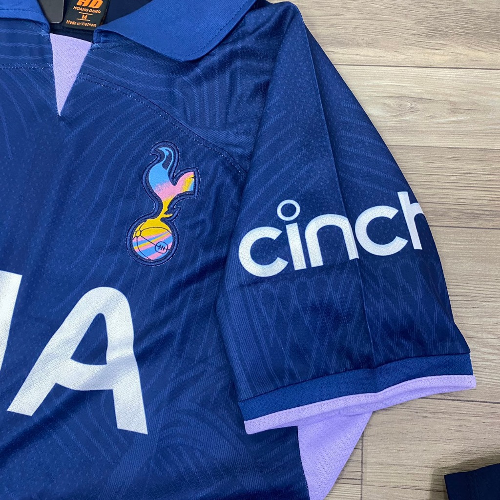 Bộ quần áo bóng đá Tottenham xanh đen  thun mà HD 2024-FLg No Room